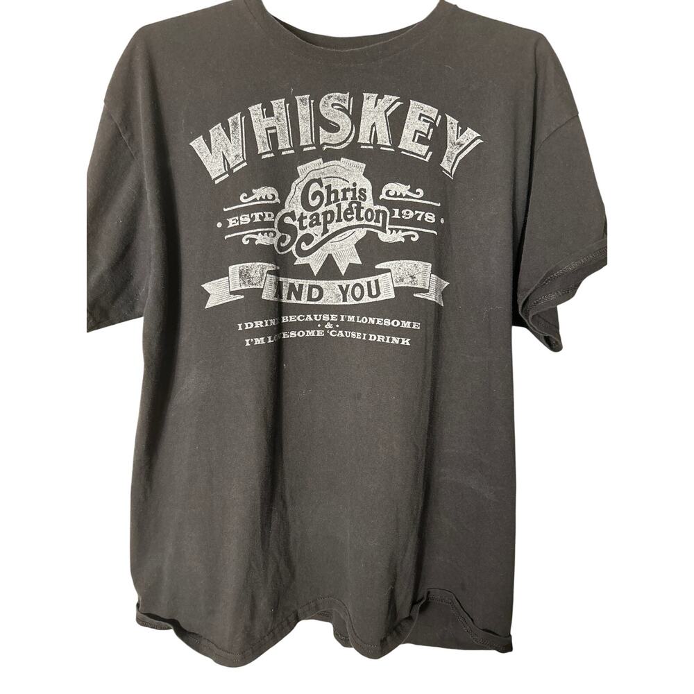 Chris Stapleton Whiskey and You Established 1978 Official Tshirt Black XL Unisex